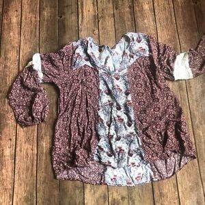 Charlotte Russe Boho Blouse Sz M
